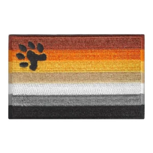 BANDERA DE OSO HIERRO EN PARCHE 3" 7,6 cm Apliques Bordados Orgullo Gay Conciencia LGBTQ - Imagen 1 de 2