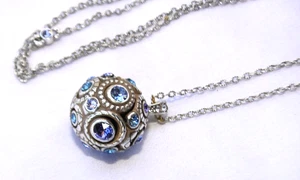 Neu mit Etikett Brighton Heiligenschein Kugel Kugel blau lila Kristall lange Halskette $ 78 - Bild 1 von 5