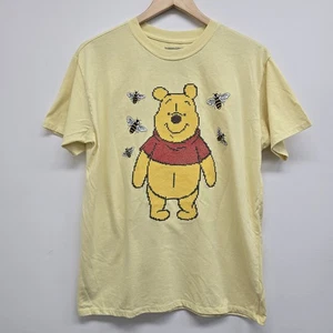 Disney Winnie The Pooh Bear Bees TShirt Tee Top Size M Embroidered Cross Stitch - Picture 1 of 7