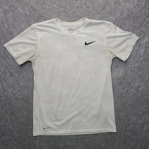 Nike Dri Fit T Shirt Men’s M White Gray Digital Dots Camo Gym Workout Training - Picture 1 of 9