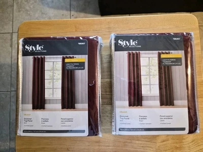 СТИЛЬ ВЫБОР DELMAR СВЕТА ФИЛЬТРАЦИИ ШТОРЫ КИРПИЧ КРАСНЫЙ #0953937 НАБОР ИЗ 2 - Изображение 1 из 3