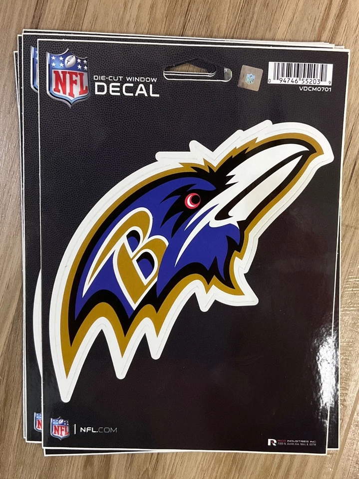 NFL Baltimore Ravens 5" x 7" calcomanía troquelada de vinilo - ventana de auto/portátil/vaso Foto 1 de 1