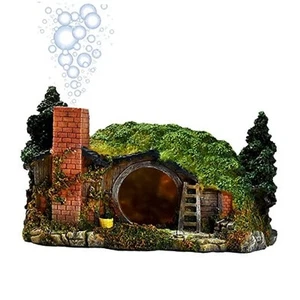 Aquarium Decorations Castle Fish Tank Décor Thematic Ornaments (Hobbit-L) - Picture 1 of 5