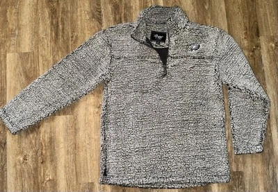 Chaqueta Pullover Para Mujer Philadelphia Eagles Gris Sherpa Cuarto Cremallera XL Foto 1 de 4