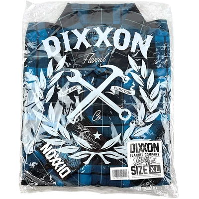 DIXXON Flannel x Parkway Drive Men's XL Deep Blue Collab Band Plaid Button Shirt - Image 1 of 4