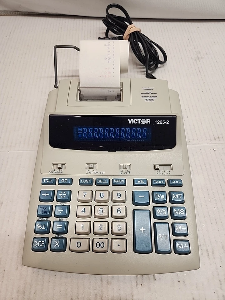 Victor 12 Digit Desktop 2 Color Printing Calculator, 1225-2 - Image 1 of 4
