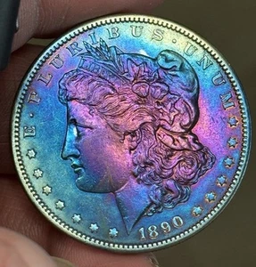1890 S Morgan 90% Dólares de Plata Monedas de PLATA Monstruo de Estados Unidos Tonificado - Imagen 1 de 2