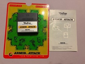 Armor Attack (Vectrex, 1982)  w'Cartridge, Booklet, 0verlay