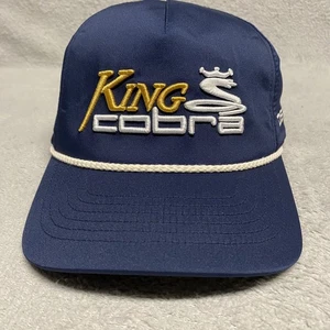 King Cobra Golf Hat Tour Snap Back Rope Cap Navy Blue DS Adapt Never Worn NWOT - Picture 1 of 6
