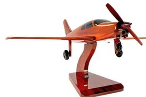 Piper Cherokee PA-28 Mahagoniholz Flugzeuge Modell - Bild 1 von 4