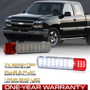 Interior Door Panel Courtesy LED Lamps For 99-07 Silverado Sierra Avalanche - Picture 1 of 10