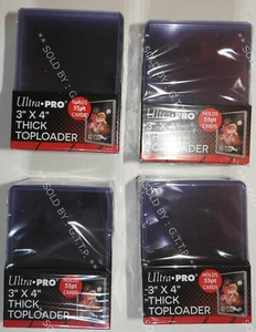 ULTRA PRO TOP LOADER - 3 X 4 ZOLL DICK KLAR NORMAL 55PT (X100) - KOSTENLOS UK P & P - Bild 1 von 4