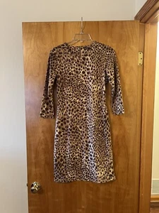 J. McLaughlin Sophia Safari Dress Animal Print NWT Camel Brown XXS MSRP $228 - Picture 1 of 13