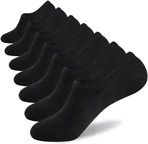 Men's Active Cotton No Show Socks 12 pairs " With Non-Slip Grips,Invisible " - Picture 1 of 8