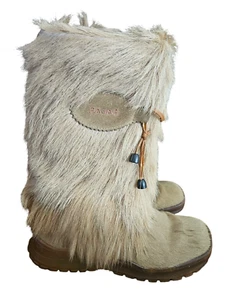 Pajar Women's Tassle Tie Boots Goat Hair Tan Size 9 US/40 EU - Picture 1 of 12