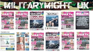 1 18 / 1 16 SCALE NEWSPAPERS UKRAINE WAR DIORAMA MODEL  ACTION FIGURE DECALS - Picture 1 of 1