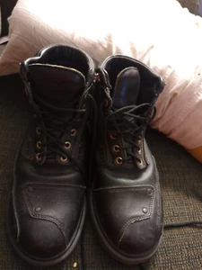 Joe Rocket Orbit Motorcycle Boots Black Women’s Size 8 Lace Up Ladies Riding - Picture 1 of 16