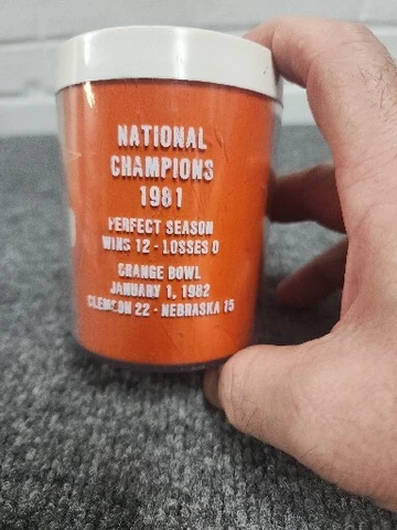 Cllemson Tigers National Champs 1981 Cup Orange Made USA Cover