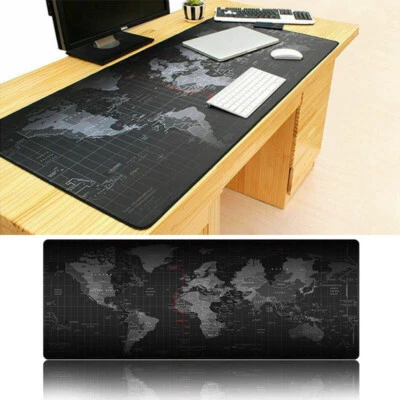 Keyboard Mat World Map Pattern Large Gaming Mouse Pad Anti-slip Desk Mousepad - Image 1 of 4