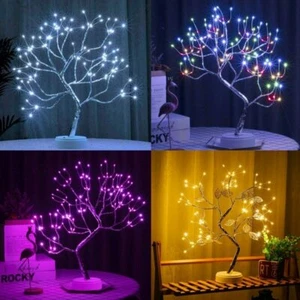 Bonsai LED Night Light Mini Trees Garland Lamp For Home Hotel Party Decors Fairy - Picture 1 of 17