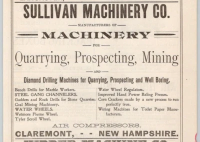 1902 Sullivan Machinery Co Quarrying Prospecting Claremont NH печатная реклама 4 x 4,75 - Изображение 1 из 2