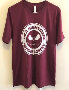 Bella(+) Canvas Gr. L Erwachsene Grafik T-Shirt I'M A NIGHTMARE BEFORE COFFEE Granat - Bild 1 von 8
