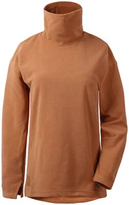Didriksons Fleece Pullover Jumper Johanna Women's Polo Braun - Picture 1 of 2