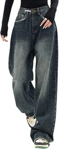 EMMIOL Jeans for Women Wide Leg Baggy Jeans High Waist Y2K Cargo Pants Casual Lo - Picture 1 of 12