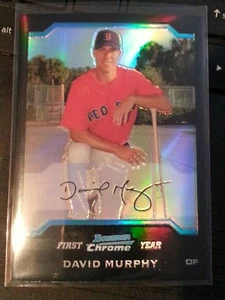 2004 Bowman Chrome refractor #205 David Murphy, Boston Red Sox  - Picture 1 of 2