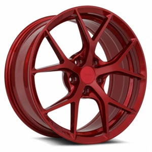 21x9 MRR FS6 5x120 +20 Candy Red Wheels (Set of 4) - Picture 1 of 2