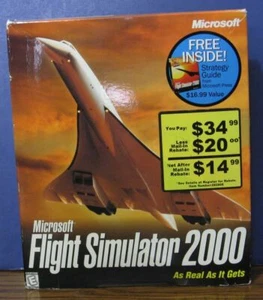 Microsoft Flight Simulator 2000 con paquete de guía de estrategia - sellado - 1999 vintage - Imagen 1 de 5