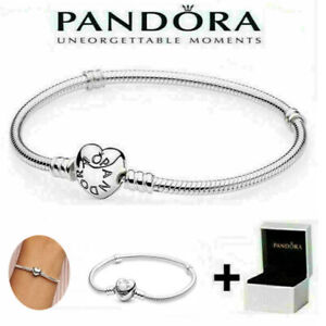 Genuine Bracelet + Gift Box Us Sterling Silver Pandora Snake Chain 6.3-8.3inch