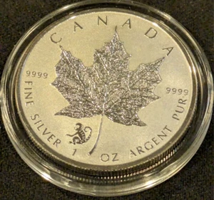 2016 Canada $5 1 oz .9999 Silver Maple Leaf Lunar Monkey Privy, Reverse Proof - Picture 1 of 3