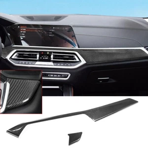 2x Cubierta del panel de control central de fibra de carbono para BMW X5 G05 X6 G06 2019+ - Imagen 1 de 12