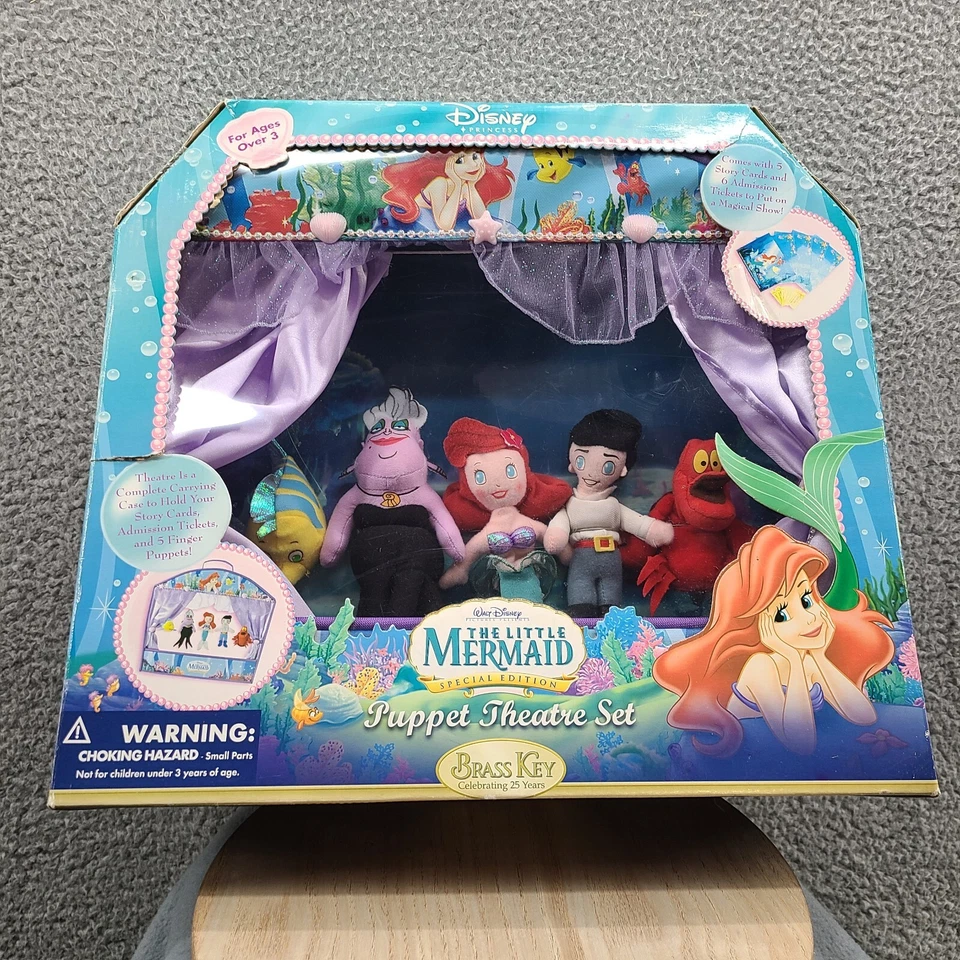 Disney's Ariel The Little Mermaid Finger Puppet Theatre Set Unopened