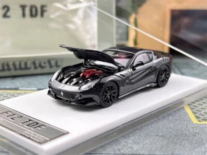 EY LT 1:64 Black Carbon F12 TDF V12 Racing Sport Model Diecast Collect Car - Picture 1 of 8
