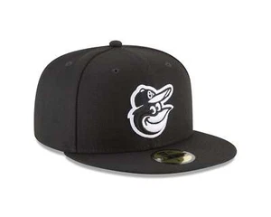 Cappello aderente Baltimore Orioles New Era bianco e nero base 59FIFTY - Foto 1 di 18