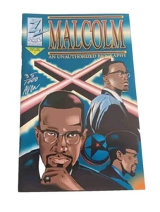 Malcolm #1 - An unauthorized biography!  B&W, 32 pages  RARE MINT - Picture 1 of 4