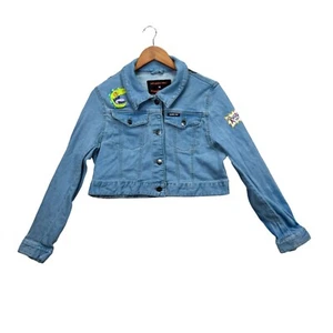 Chaqueta Members Only X Nickelodeon Rugrats Crop Denim Susie Reptar Angelica L - Imagen 1 de 4