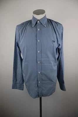 FRED PERRY CAMICIA UOMO TG L MAN CASUAL VINTAGE SHIRT COTONE COTTON SLIM FIT - Imagen 1 de 4