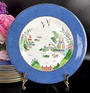Vintage Ye Olde Willow Dinner Plates (12) Crown Staffordshire 10”W England - Picture 1 of 22