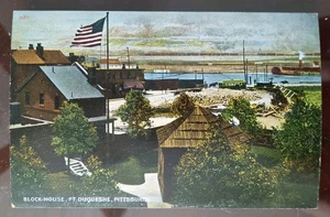 Block House, Ft Duquesne, Pittsburgh, PA - 1907-15, raue Kanten - Bild 1 von 3