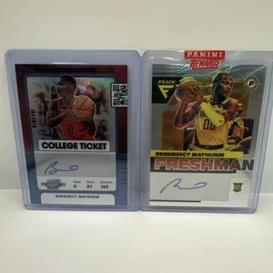2022 Bennedict Mathurin RC Autos College Ticket Blue /49 & Flux Freshman Pacers - Picture 1 of 3