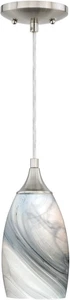 Vaxcel Lighting P0176 Milano 1 Light 5"W Mini Pendant - Nickel - Picture 1 of 9