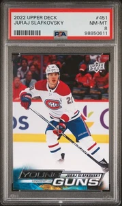2022 Upper Deck #451 Juraj Slafkovsky Montreal Canadiens YG RC Rookie PSA 8 - Picture 1 of 2