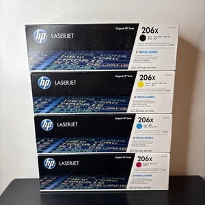 HP 206X Black Cyan Magenta Yellow Toner W2110X W2111X W2112X W2113X Set - New - Afbeelding 1 van 2