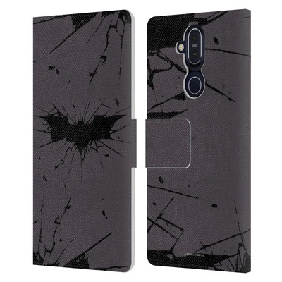 OFFICIAL THE DARK KNIGHT RISES LOGO LEATHER BOOK WALLET CASE FOR NOKIA PHONES - Image 1 of 4