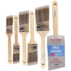 Pro Grade - Pennelli per Pittura - Confezione da 6 Pennelli per Pittura Angolari Varietà - Foto 1 di 3