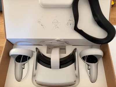 Meta Oculus Quest 2 128GB Standalone VR Headset - White - Good Condition - Image 1 of 3