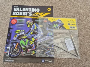 1/4 DEAGOSTINI Costruire Il Yamaha YZR-M1 Valentino Rossi Moto Parte Numero #77 - Foto 1 di 3
